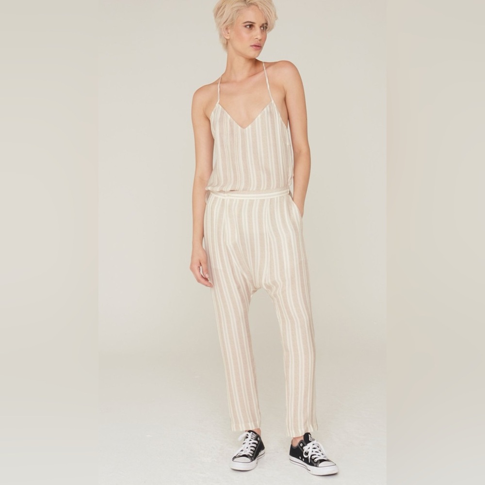 La Boheme Claire Silk Camisole in Shibori Mix Prints Pumice Stripe NWT